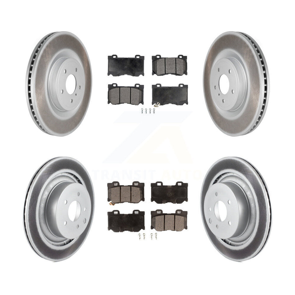 Front Rear Coat Brake Rotor Ceramic Pad Kit For 09-13 INFINITI G37 RWD With Brembo Brakes KGT-101122