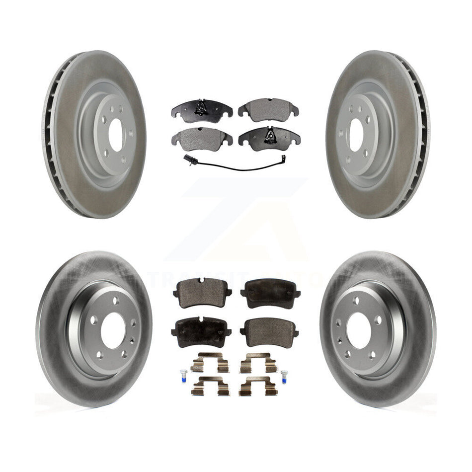 Front Rear Coated Brake Rotor Ceramic Pad Kit For Audi A6 With 345mm Diameter KGT-101131