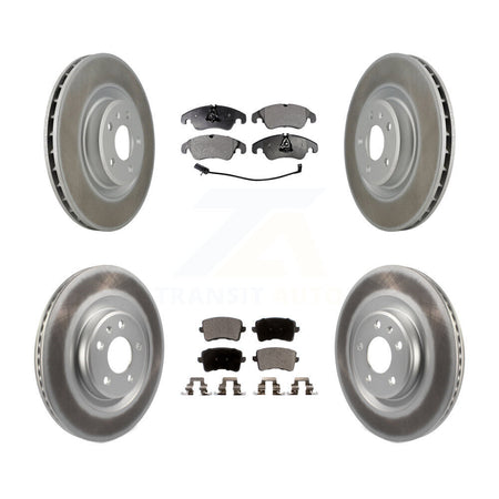 Front Rear Coated Disc Brake Rotors And Ceramic Pads Kit For Audi Q5 S4 S5 KGT-101132