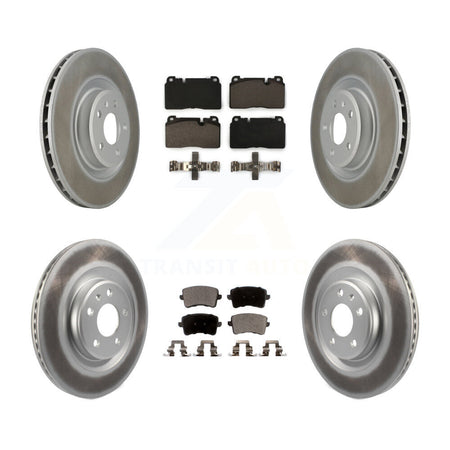 Front Rear Coated Disc Brake Rotors And Ceramic Pads Kit For Audi Q5 KGT-101134