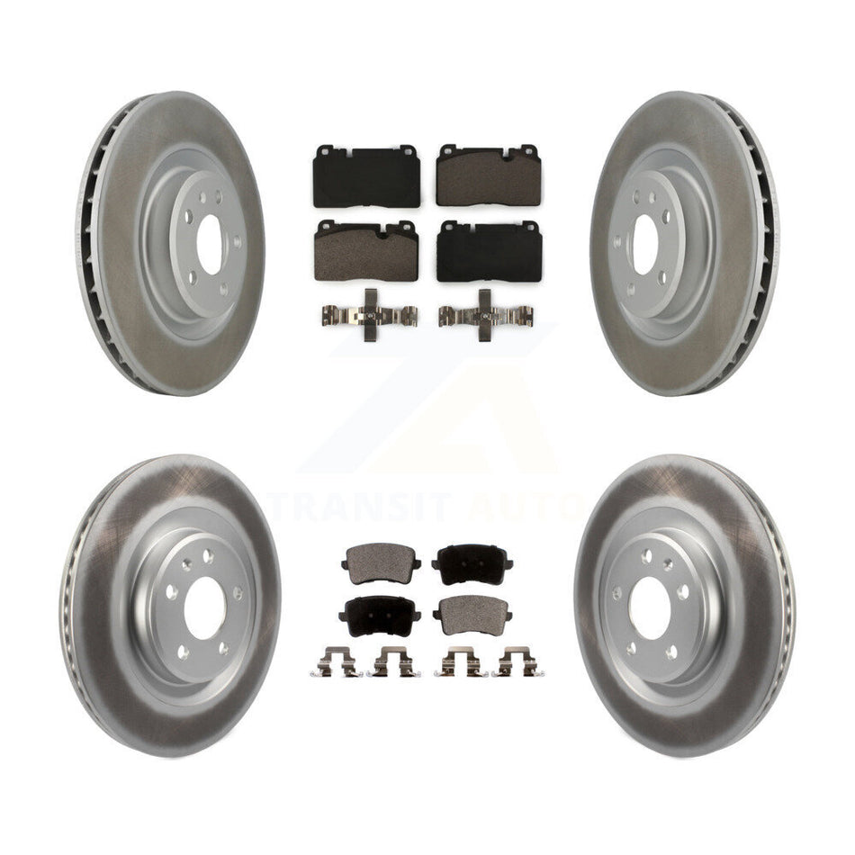 Front Rear Coated Disc Brake Rotors And Ceramic Pads Kit For Audi Q5 KGT-101134