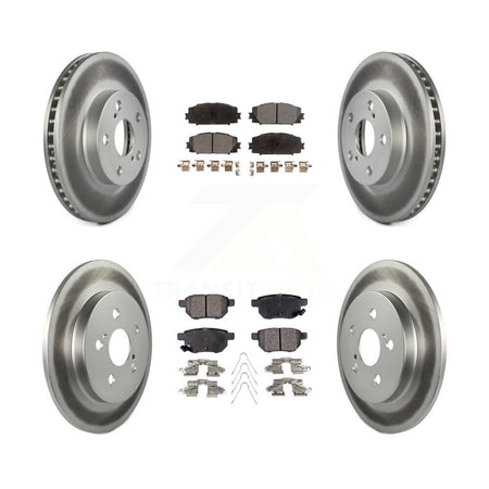Front Rear Coated Disc Brake Rotors Ceramic Pad Kit For Toyota Prius Lexus CT200h Plug-In KGT-101147