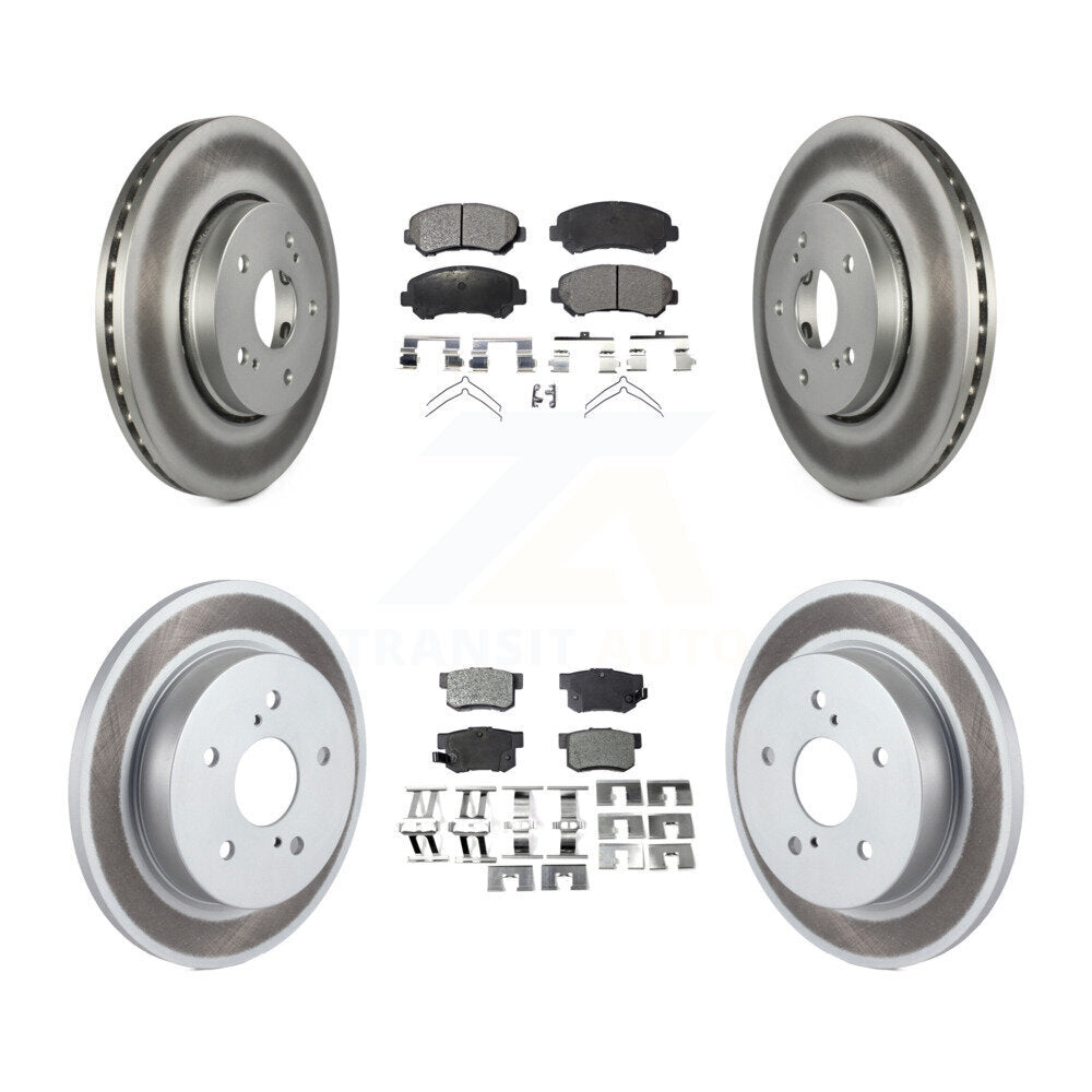 Front Rear Coated Disc Brake Rotors And Ceramic Pads Kit For 2010-2013 Suzuki Kizashi KGT-101169