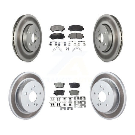 Front Rear Coated Disc Brake Rotors And Ceramic Pads Kit For 2010-2013 Suzuki Kizashi KGT-101169
