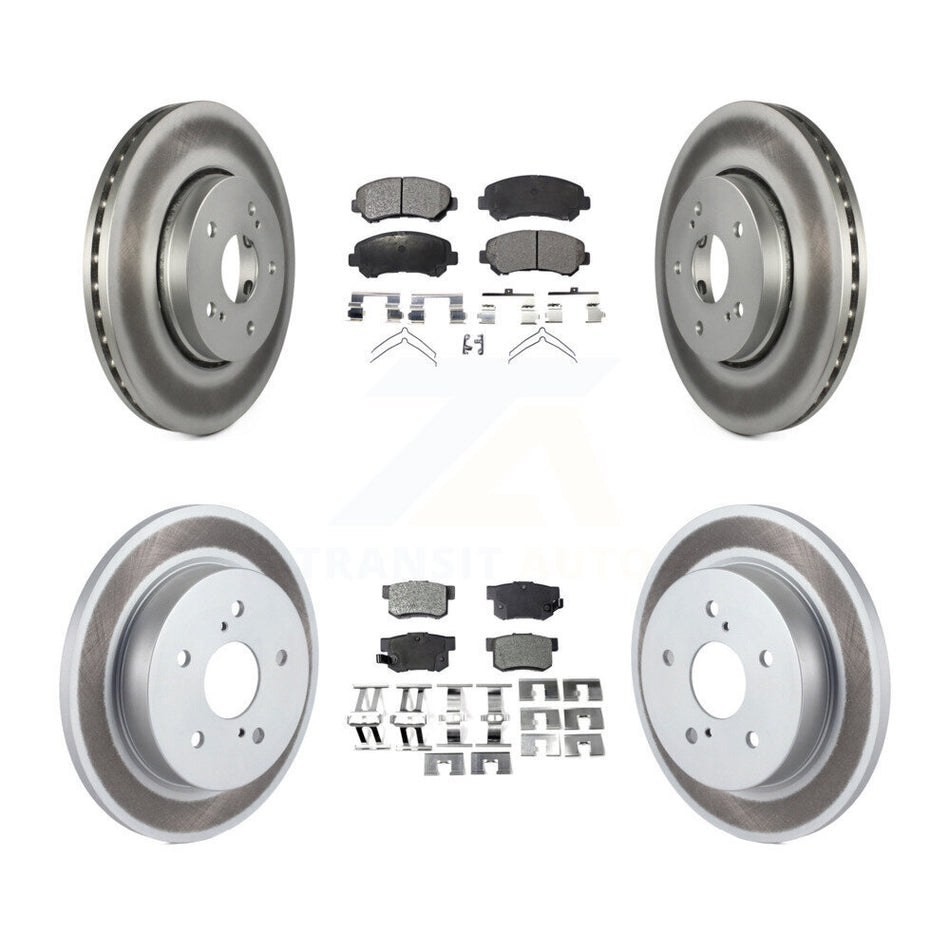 Front Rear Coated Disc Brake Rotors And Ceramic Pads Kit For 2010-2013 Suzuki Kizashi KGT-101169