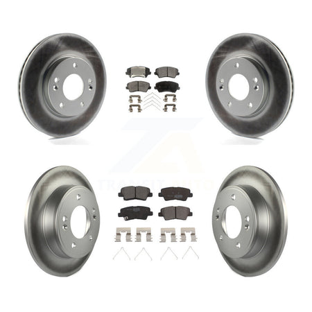 Front Rear Coat Brake Rotor Ceramic Pad Kit For Kia Forte Hyundai Forte5 Veloster Elantra KGT-101179