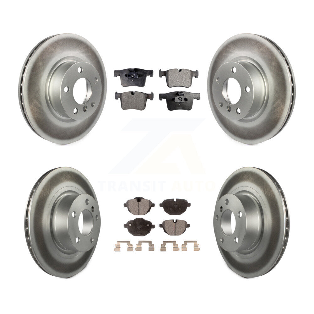Front Rear Coated Disc Brake Rotors And Ceramic Pads Kit For BMW X3 X4 KGT-101193