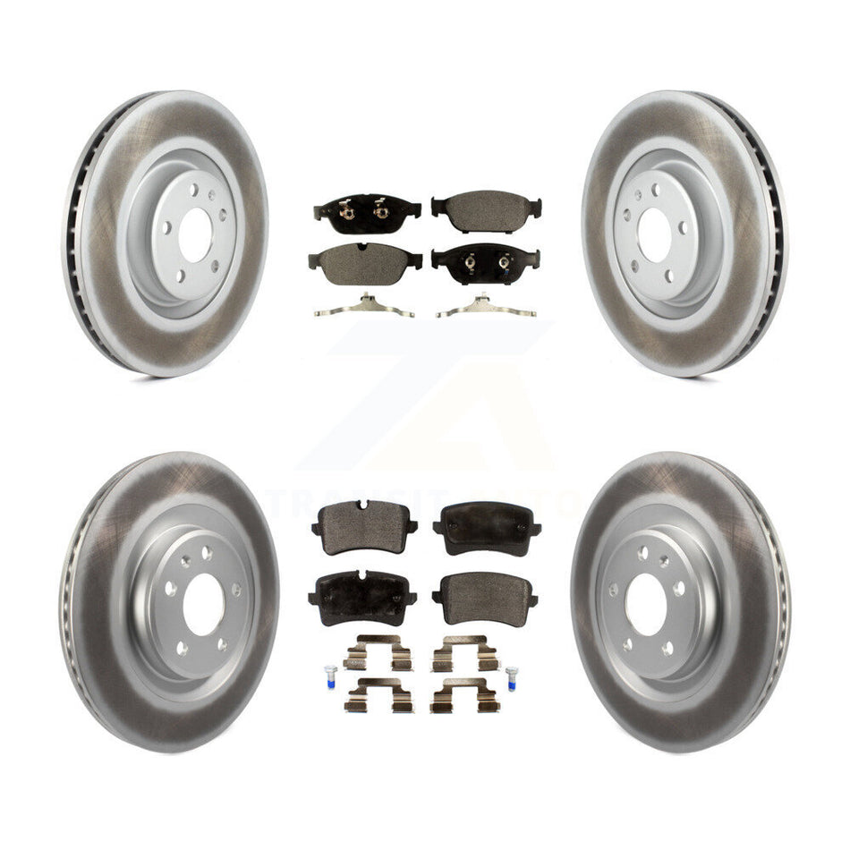 Front Rear Coated Disc Brake Rotors And Ceramic Pads Kit For Audi A6 Quattro A7 KGT-101197