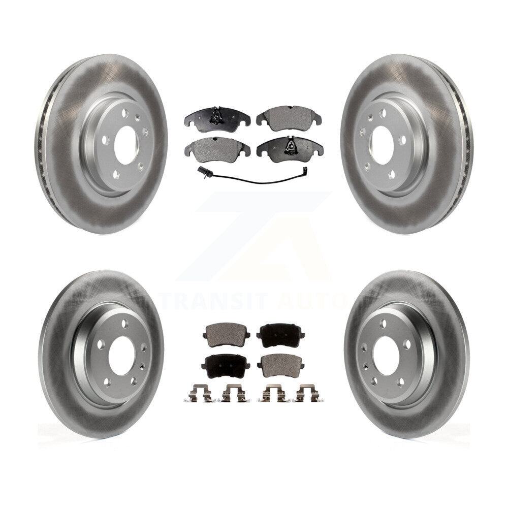 Front Rear Coated Disc Brake Rotors And Ceramic Pad Kit For Audi Q5 A4 Quattro A5 allroad KGT-101198