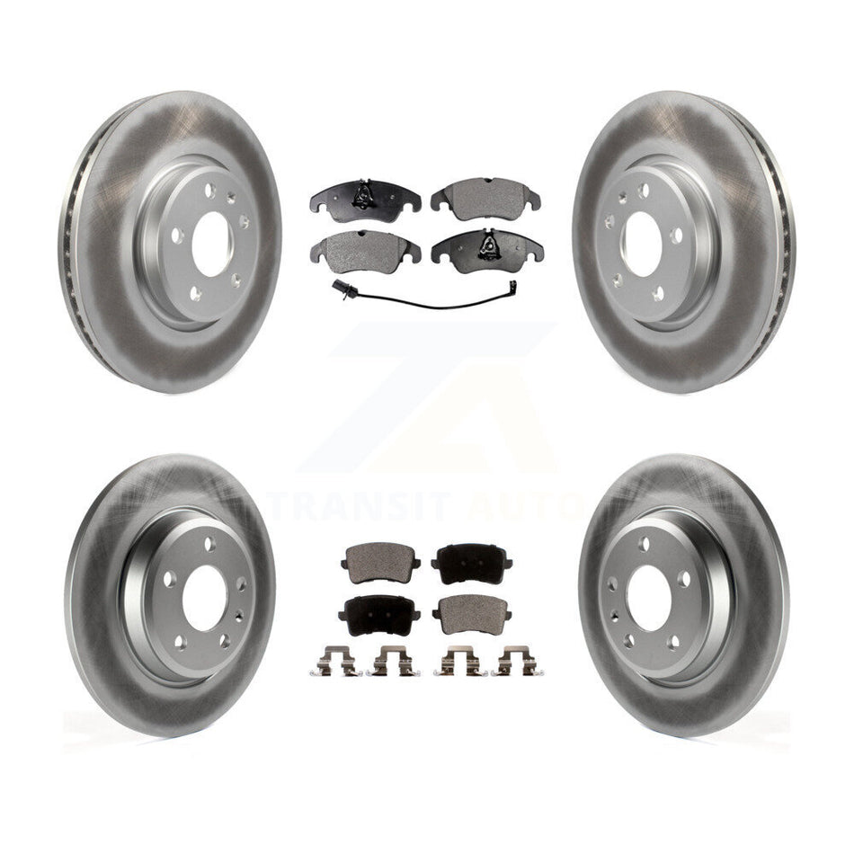Front Rear Coated Disc Brake Rotors And Ceramic Pad Kit For Audi Q5 A4 Quattro A5 allroad KGT-101198