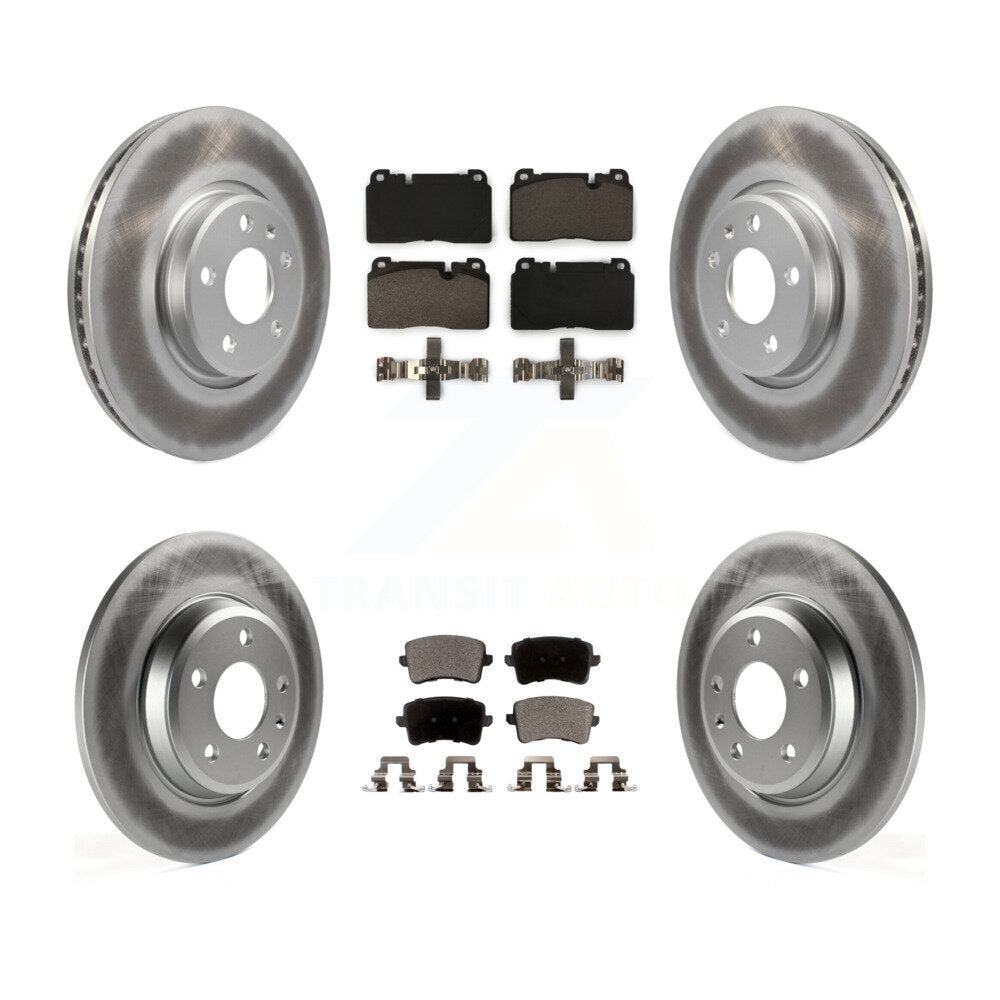 Front Rear Coated Disc Brake Rotors And Ceramic Pads Kit For Audi Q5 KGT-101200
