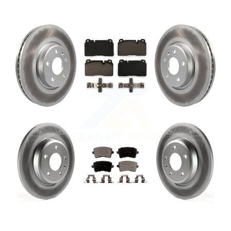 Front Rear Coated Disc Brake Rotors And Ceramic Pads Kit For Audi Q5 KGT-101200