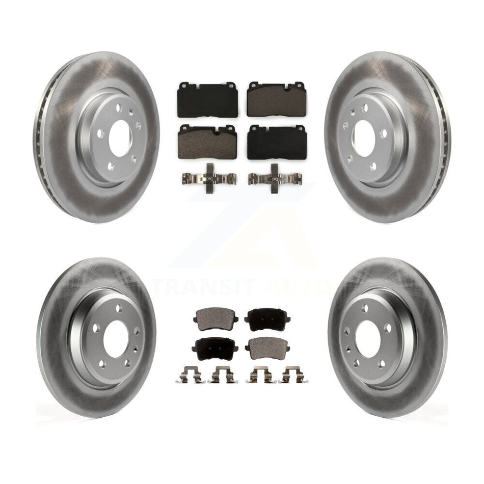 Front Rear Coated Disc Brake Rotors And Ceramic Pads Kit For Audi Q5 KGT-101200