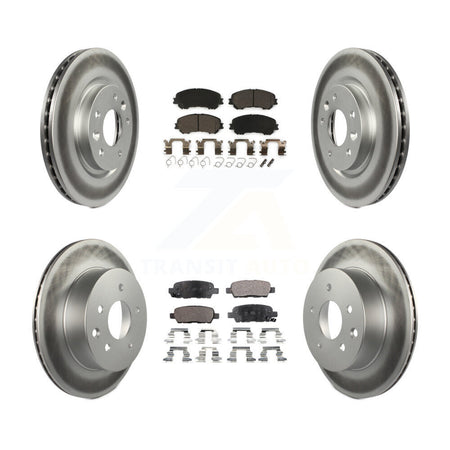 Front Rear Coated Disc Brake Rotors And Ceramic Pads Kit For Nissan Rogue Sport Qashqai KGT-101242