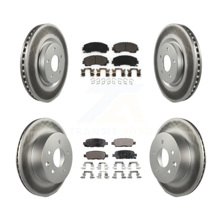 Front Rear Coated Disc Brake Rotors And Ceramic Pads Kit For Nissan Rogue KGT-101245