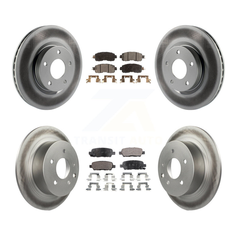 Front Rear Coated Disc Brake Rotors And Ceramic Pads Kit For Nissan Altima KGT-101246