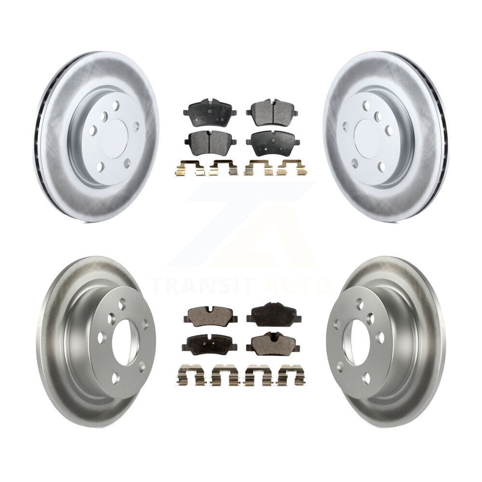 Front Rear Coated Disc Brake Rotors And Ceramic Pads Kit For Mini Cooper KGT-101247