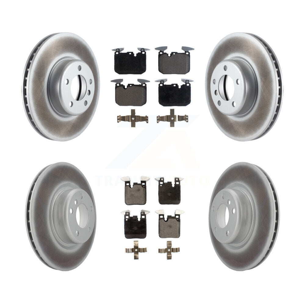 Front Rear Coated Disc Brake Rotors And Ceramic Pads Kit For BMW M240i xDrive M235i KGT-101264