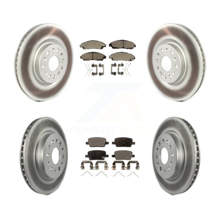 Front Rear Coated Disc Brake Rotor And Ceramic Pad Kit For Cadillac XT5 Buick Enclave XT6 KGT-101277