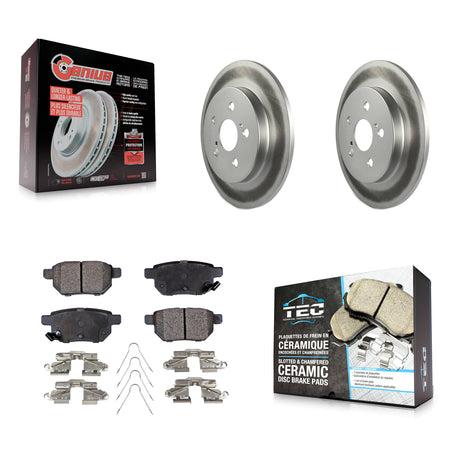 Rear Coat Brake Rotors Ceramic Pad Kit For Toyota Corolla Matrix Prius Prime Pontiac Vibe KGT-101315
