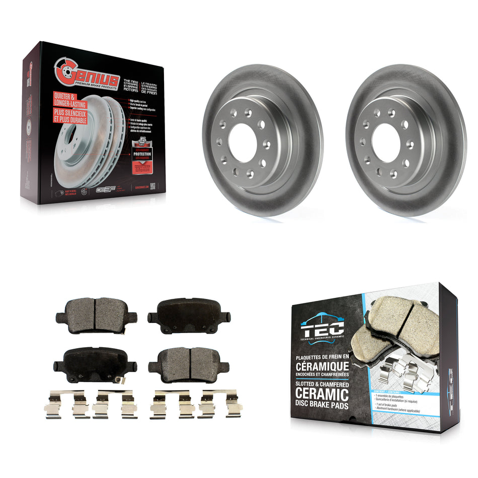 Rear Coat Disc Brake Rotor Ceramic Pad Kit For Chevrolet Equinox GMC Terrain Malibu Buick KGT-101334