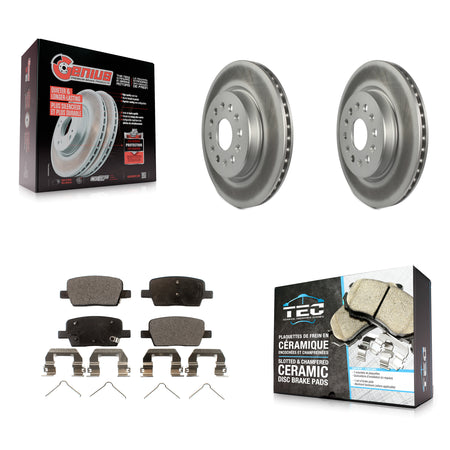 Rear Coat Brake Rotors Ceramic Pad Kit For Chevrolet Cadillac XT5 Traverse GMC Acadia XT6 KGT-101335