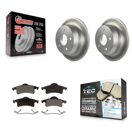 Rear Coated Disc Brake Rotors And Ceramic Pads Kit For 1999-2004 Jeep Grand Cherokee KGT-101392