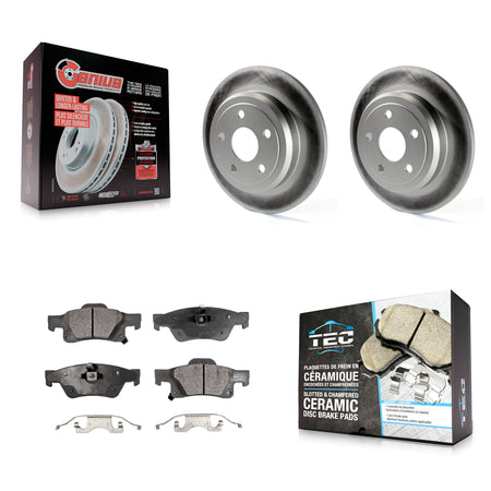 Rear Coated Disc Brake Rotors And Ceramic Pads Kit For Dodge Durango Jeep Grand Cherokee KGT-101420