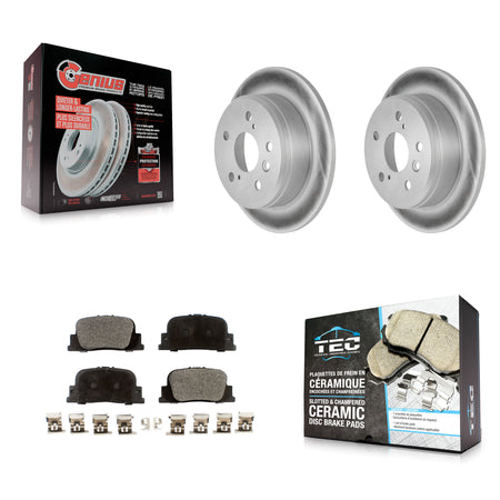 Rear Coated Disc Brake Rotors And Ceramic Pads Kit For Toyota Camry Lexus ES300 KGT-101432