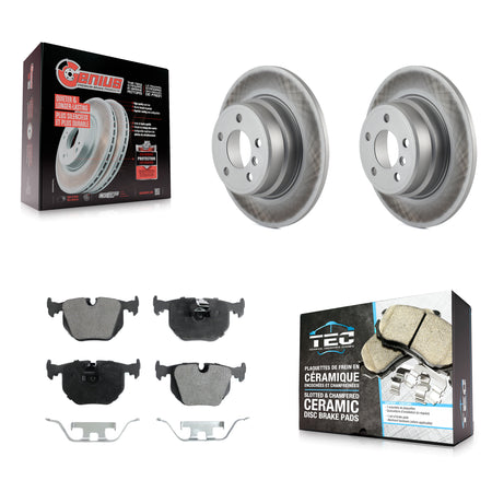 Rear Coated Disc Brake Rotors And Ceramic Pads Kit For BMW X5 KGT-101460