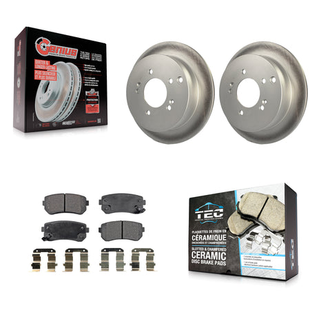 Rear Coated Disc Brake Rotors And Ceramic Pads Kit For Hyundai Tucson Kia Sportage AWD KGT-101469