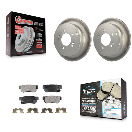 Rear Coated Disc Brake Rotor And Ceramic Pad Kit For Hyundai Tucson Kia Sportage Santa Fe KGT-101470