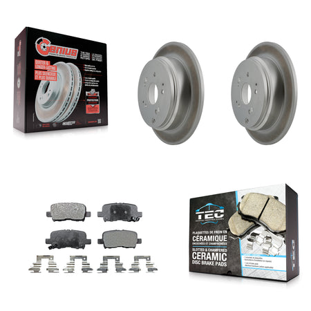 Rear Coated Disc Brake Rotors And Ceramic Pads Kit For 2002-2004 Honda Odyssey KGT-101471