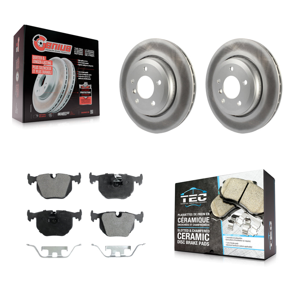 Rear Coated Disc Brake Rotors And Ceramic Pads Kit For BMW 330Ci 330i 330xi KGT-101476