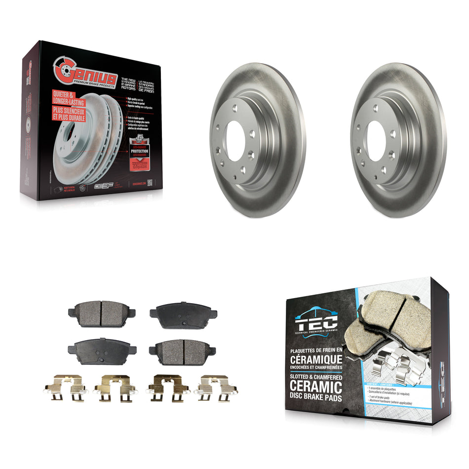 Rear Coat Brake Rotors Ceramic Pad Kit For Ford Fusion Mazda 6 Lincoln MKZ Zephyr Mercury KGT-101482