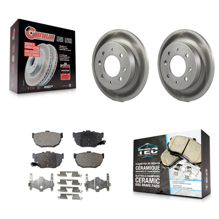 Rear Coated Disc Brake Rotors And Ceramic Pads Kit For Kia Spectra Spectra5 KGT-101521