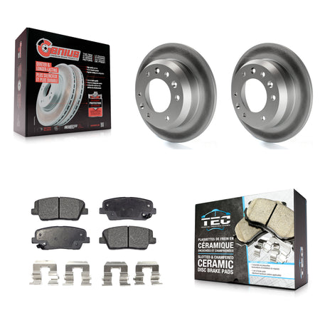 Rear Coated Disc Brake Rotors And Ceramic Pads Kit For Kia Sedona Hyundai Entourage KGT-101536