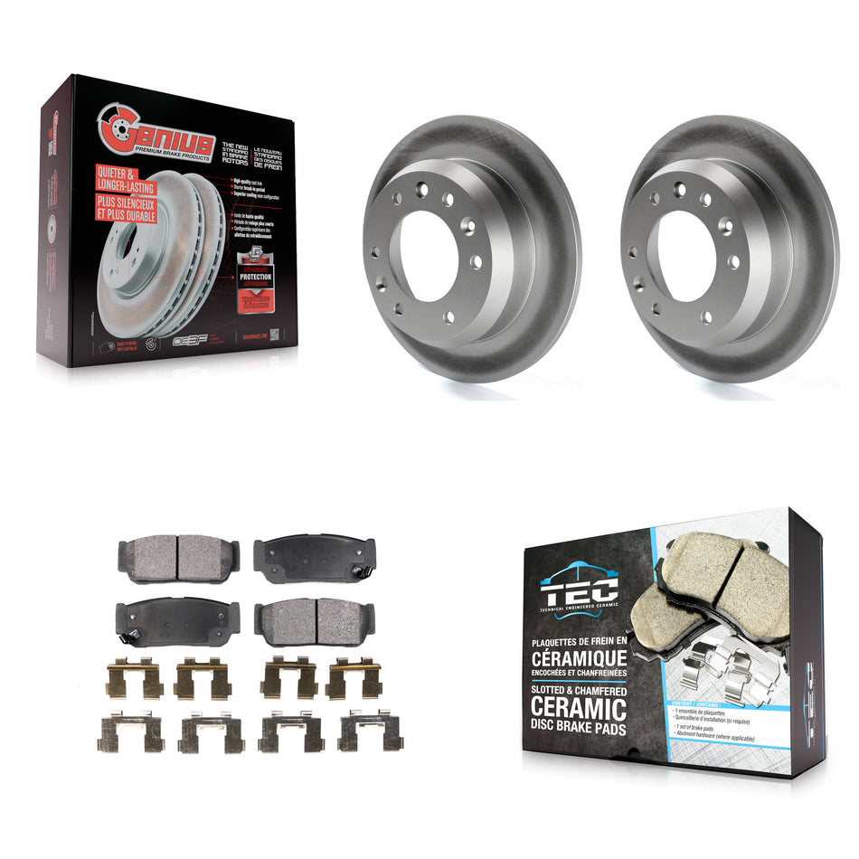 Rear Coated Disc Brake Rotor Ceramic Pad Kit For Hyundai Entourage Kia Sedona To 04/27/06 KGT-101537