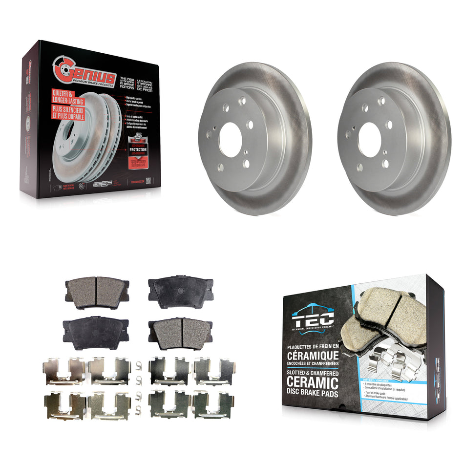 Rear Coated Disc Brake Rotors And Ceramic Pads Kit For Toyota RAV4 Lexus HS250h KGT-101544