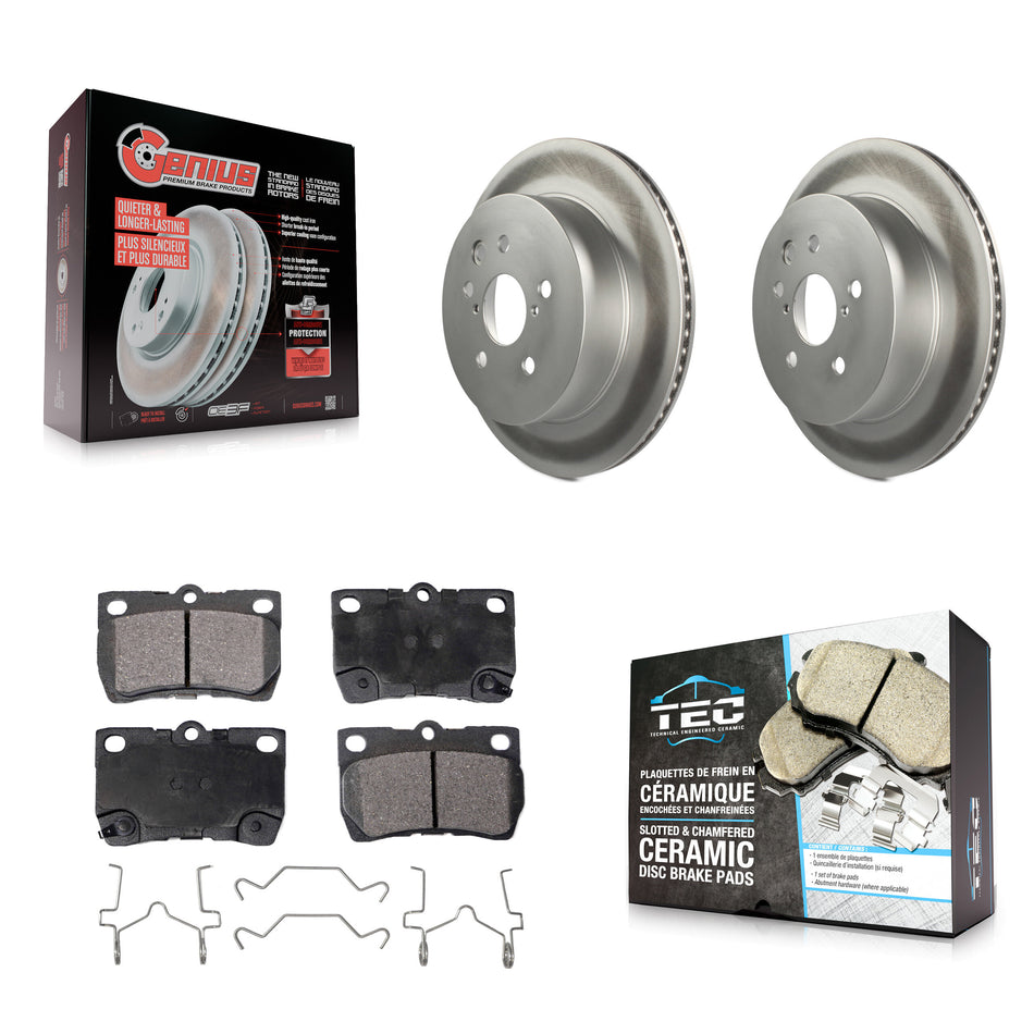 Rear Coat Disc Brake Rotor Ceramic Pad Kit For Lexus IS250 IS350 GS350 GS300 GS450h GS430 KGT-101546