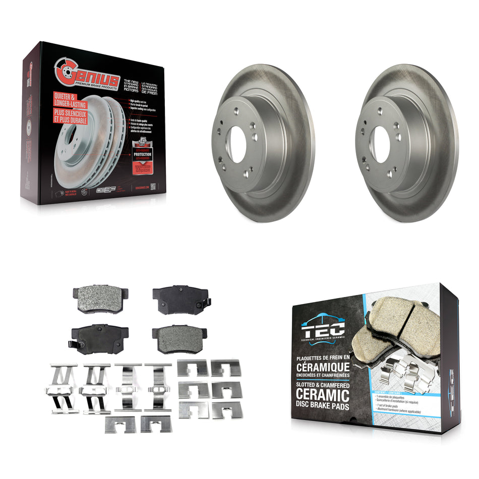 Rear Coated Disc Brake Rotors And Ceramic Pads Kit For Honda Accord Acura ILX KGT-101563