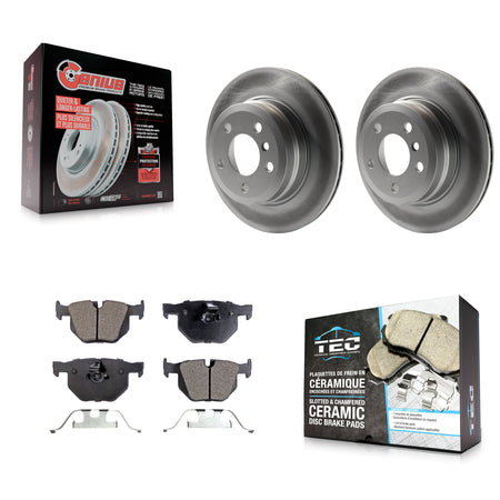 Rear Coated Disc Brake Rotors And Ceramic Pads Kit For BMW X5 X6 KGT-101566