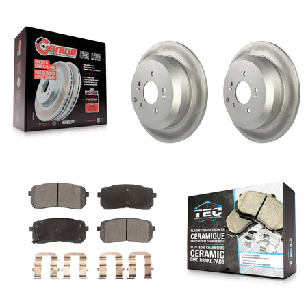 Rear Coated Disc Brake Rotors And Ceramic Pads Kit For 2007-2012 Hyundai Veracruz KGT-101570