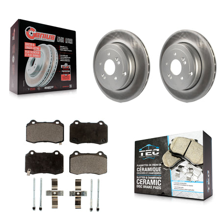 Rear Coated Disc Brake Rotors And Ceramic Pads Kit For Hyundai Genesis Coupe KGT-101602