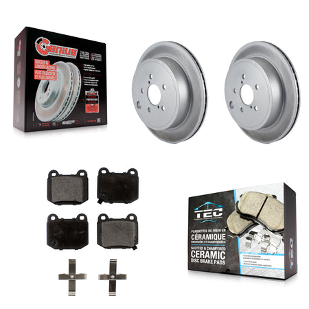 Rear Coat Disc Brake Rotor Ceramic Pad Kit For Subaru BRZ Toyota 86 Without Brembo Brakes KGT-101609
