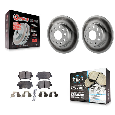 Rear Coated Disc Brake Rotors And Ceramic Pads Kit For Volkswagen GTI Audi A3 Quattro KGT-101611