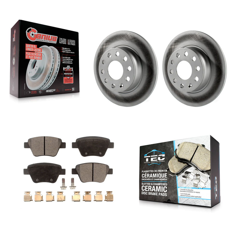 Rear Coat Brake Rotors Ceramic Pad Kit For Volkswagen Jetta Golf Beetle Passat GTI Eos A3 KGT-101612