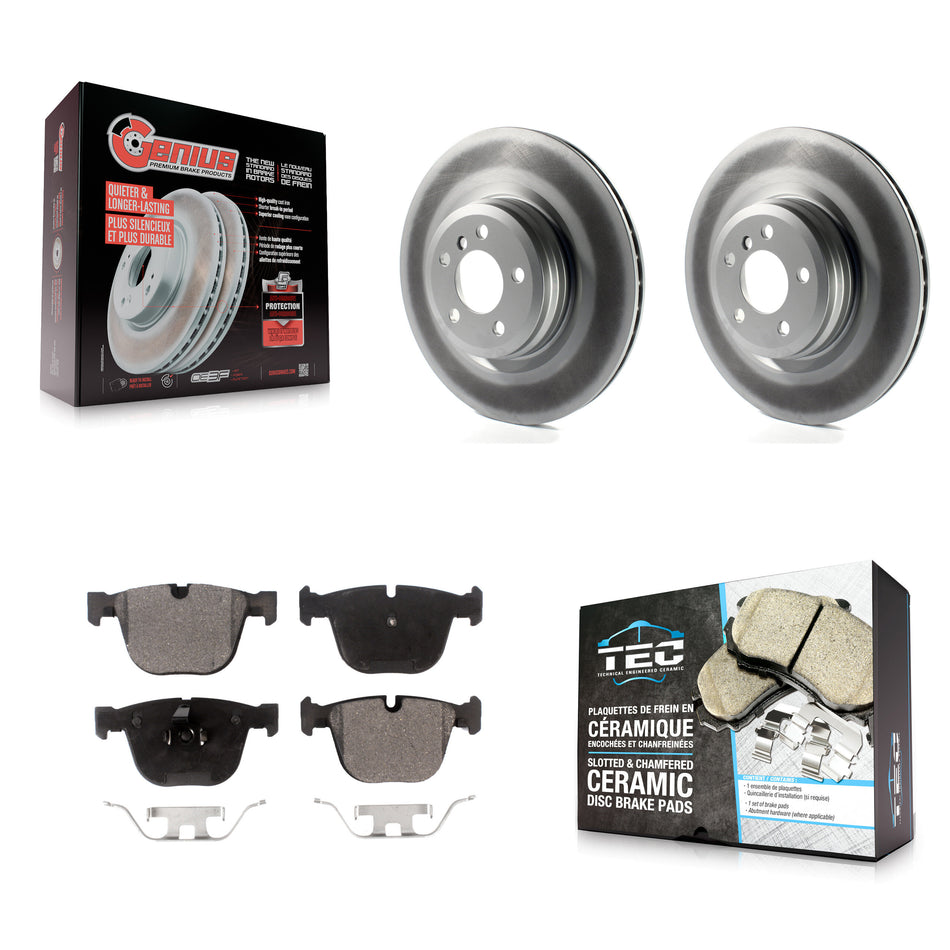 Rear Coat Brake Rotor Ceramic Pad Kit For BMW 750i xDrive 750Li 550i GT Alpina B7 760Li 7 KGT-101615
