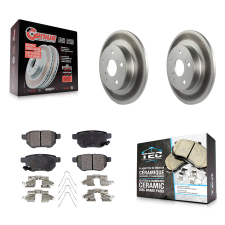 Rear Coated Disc Brake Rotors And Ceramic Pads Kit For 2011-2016 Scion tC KGT-101617