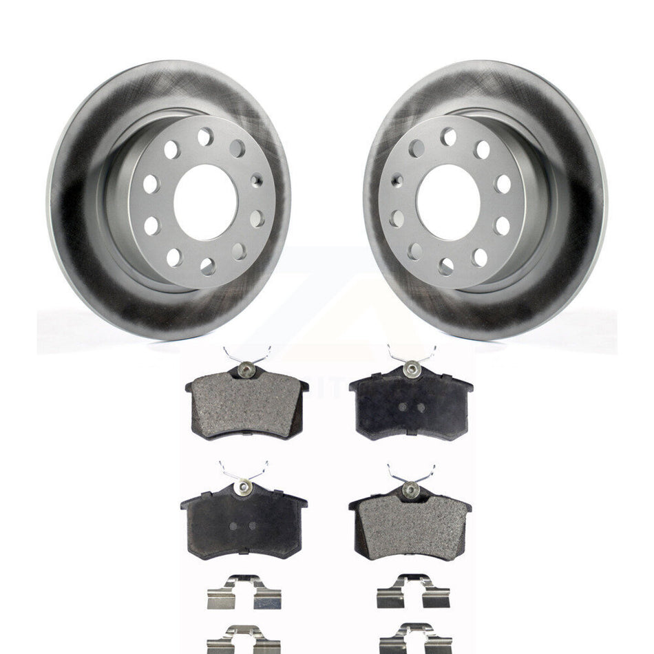 Rear Coated Disc Brake Rotors And Ceramic Pads Kit For Volkswagen Golf Alltrack KGT-101620